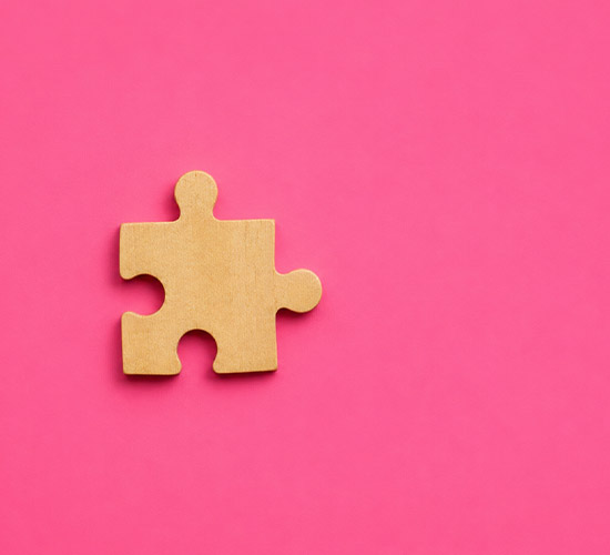 A jigsaw piece as a metaphor for exploring symptoms of menopause